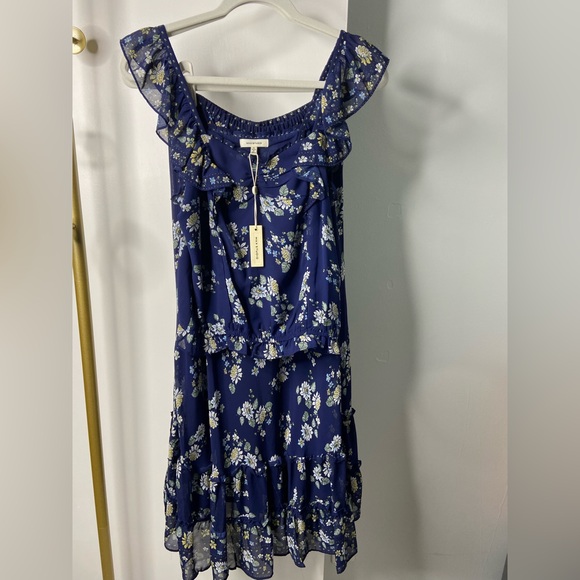 chinese dress ladies Provence Bloom Tiered Maxi Dress Floral Blue main image 0